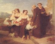 Charles Lock Eastlake The Salutation to the Aged Friar oil painting on canvas